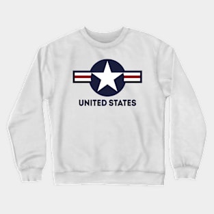 United States USAF Military Roundel, United States Air Force Crewneck Sweatshirt